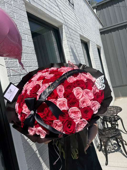 Pink & Red Mix Rose Bouquet